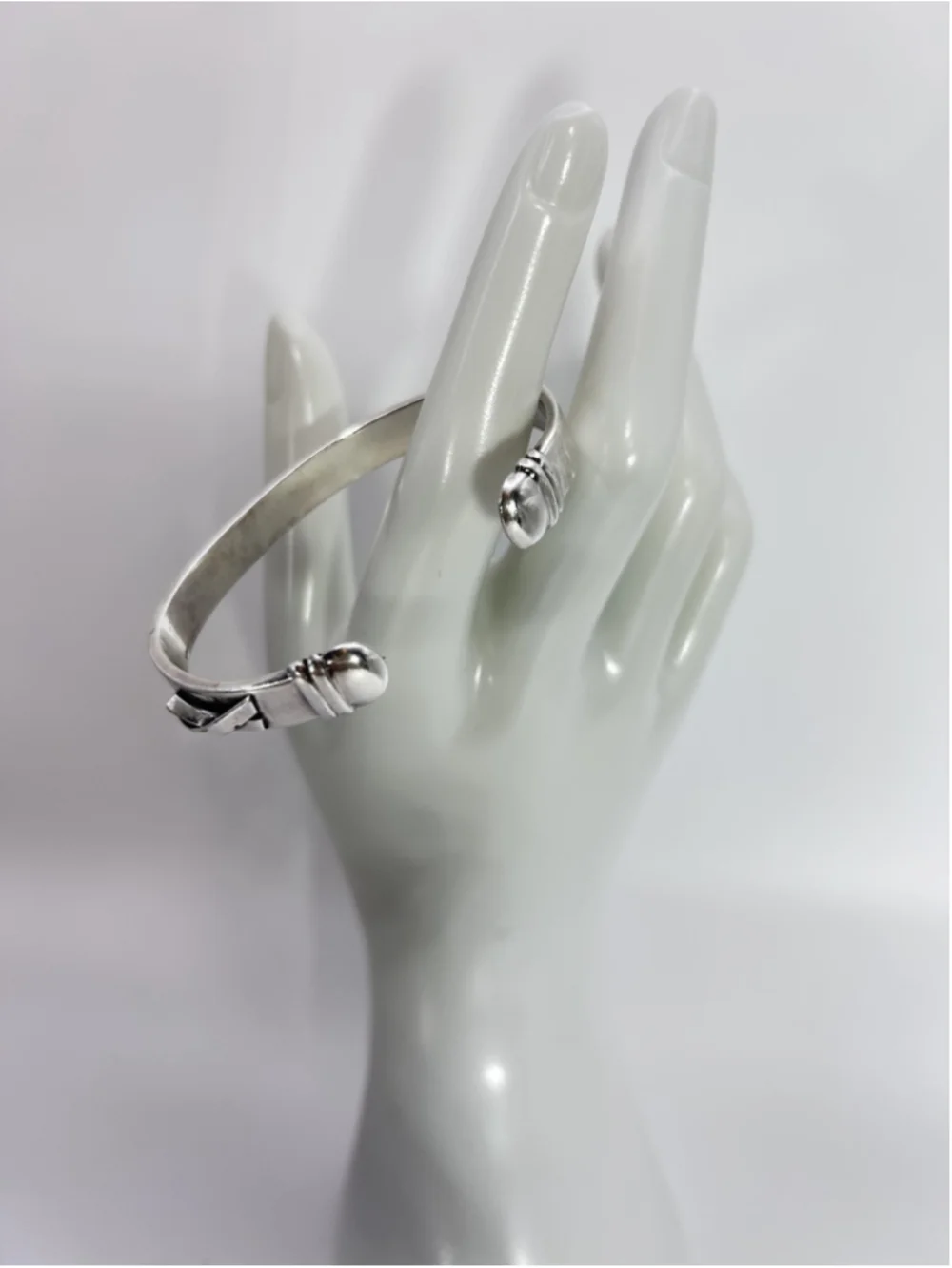 Until There's A Cure Sterling Silver Italy Hinged Cuff Bracelet HIV AIDS Charity